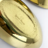 Pair of Scandinavian brass cups or bowls Ystad Metall, design Gunnar Ander, Sweden