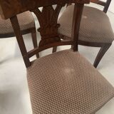 Suite de sept chaises en acajou massif XIX siècle