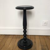 Antique black oak side table