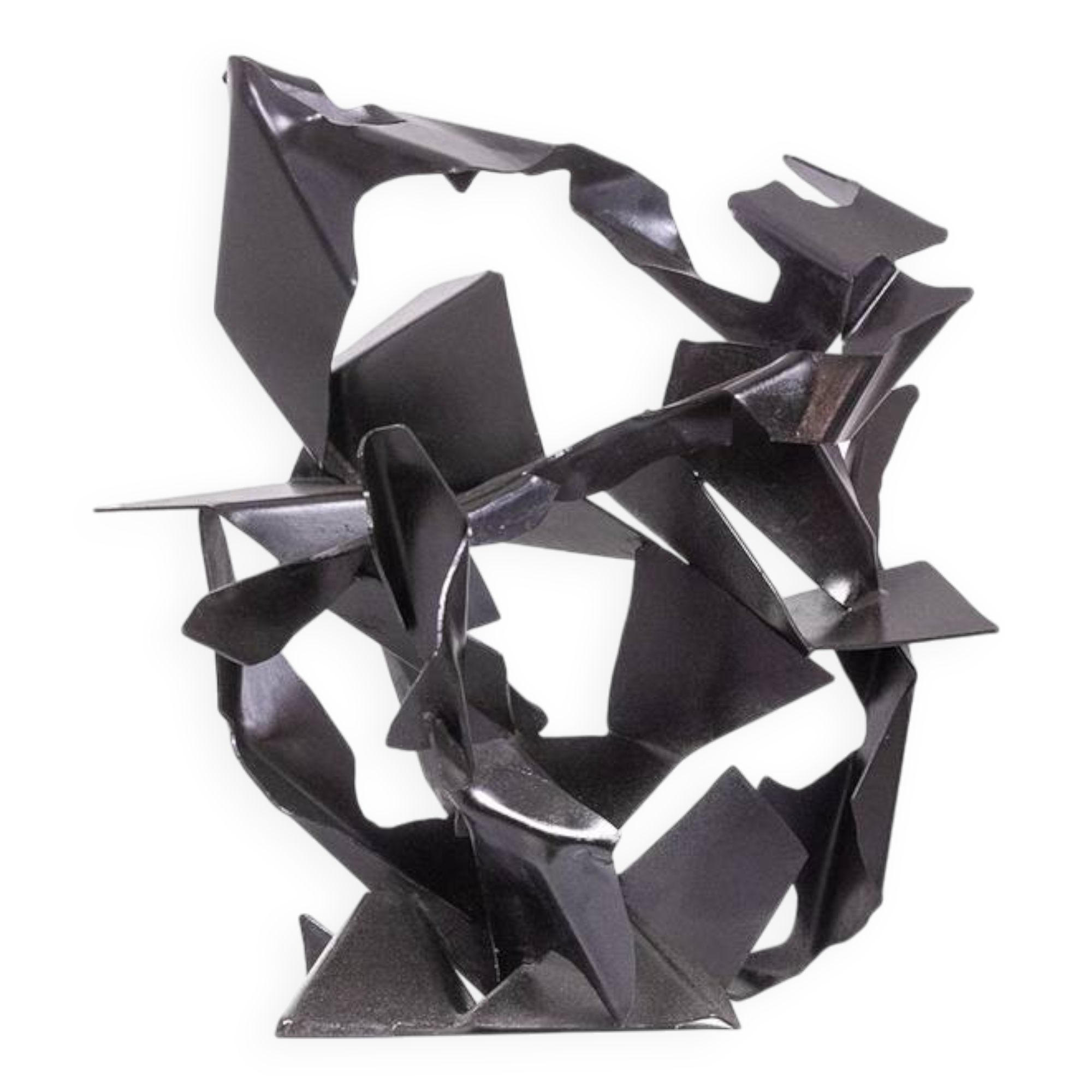 Jean Campa. Abstract sculpture in patinated iron. 1980s.