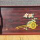 Vintage Japanese lacquered wooden serving tray