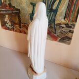 Religious Statuette of the Virgin Mary in Biscuit Porcelain