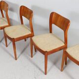 Niels Koefoed for Hornslet, 4 chairs / dining chairs, model '177', teak, 1960s, Denmark.