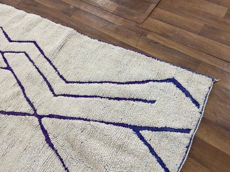 Tapis en laine pure fait main traditionnelle taille 150 x 250 cm