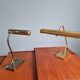 Pair of brass desk/piano lamps, 1950s-60s