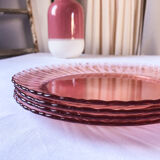 4 rosaline Arcoroc flat plates