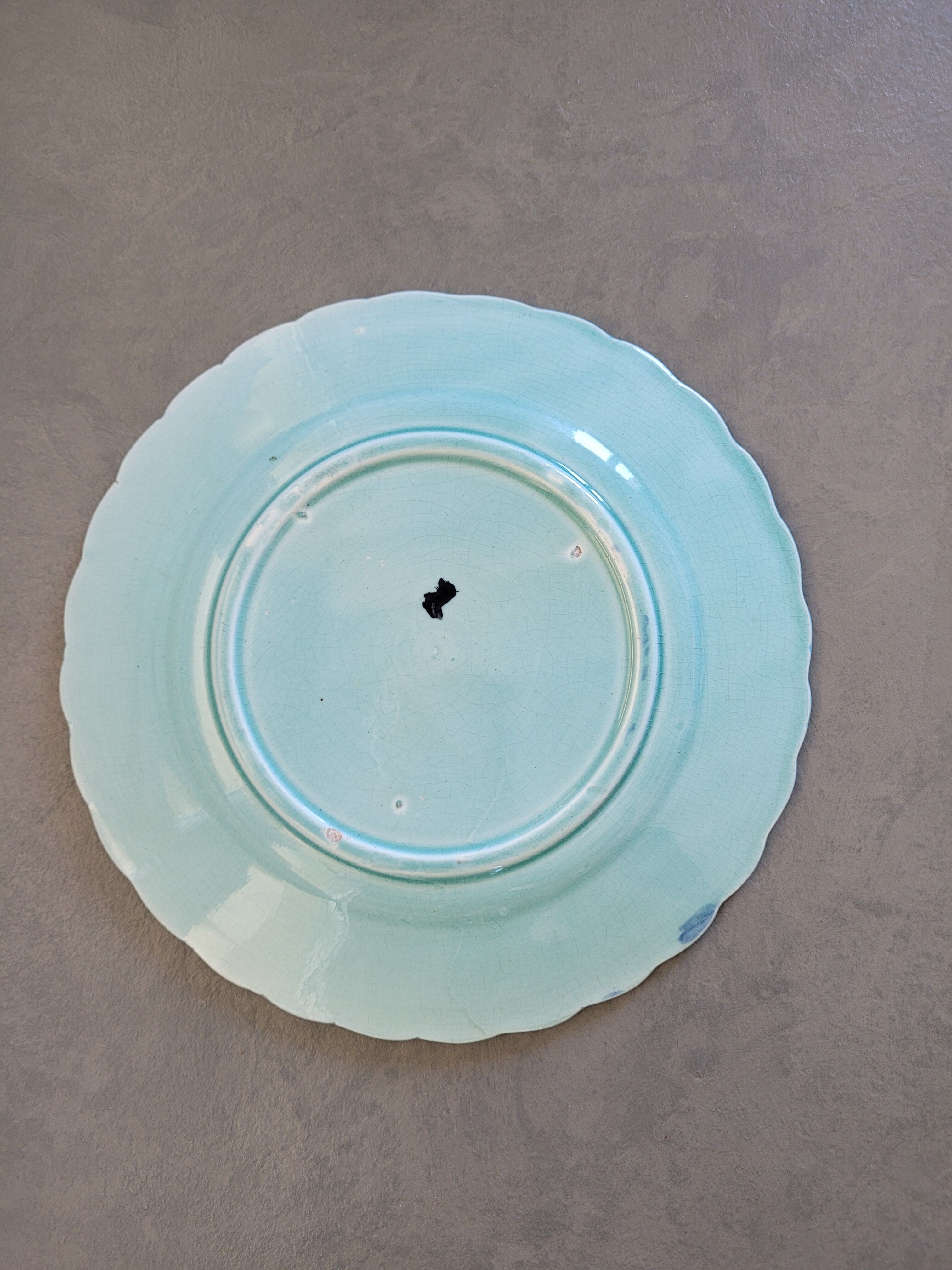 1970 dabbling dessert plate