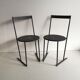 Paire de chaises Fly-line Italy 1980