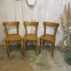 Série de 3 chaises bistrot Baumann