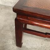 Asian style bench exotic wood 80s