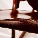 MK8961 Restored beech rocking chair by Gustav Siegel for Jacob & Josef Kohn