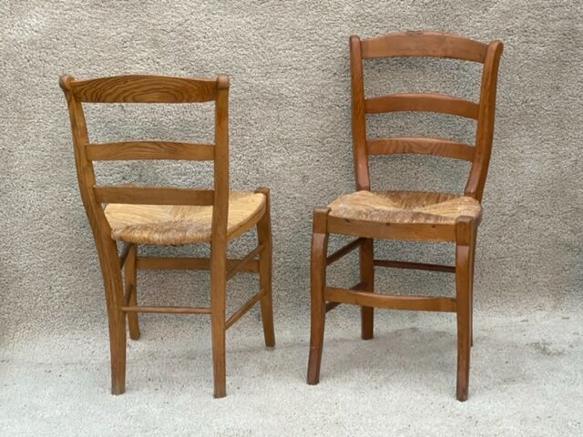 4 straw chairs