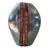 Vase en aluminium des années 70