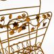 Extraordinary mid-century newspaper and magazine rack with a gilded metal