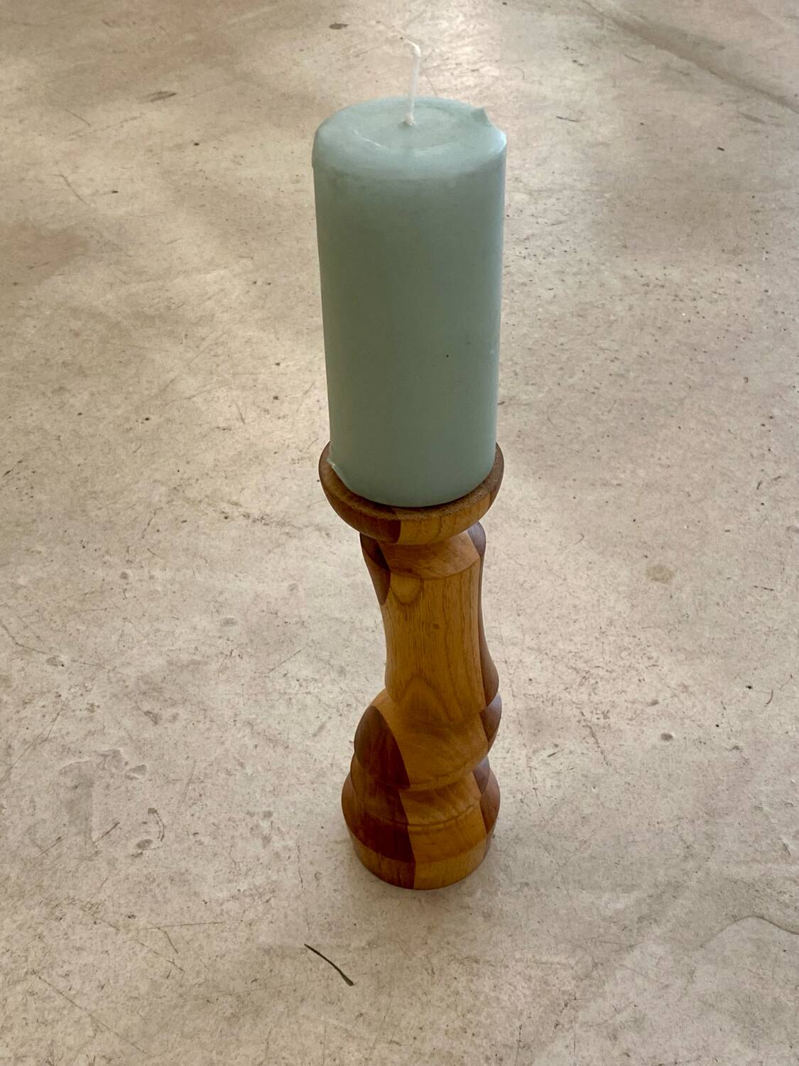 Wooden candle holder