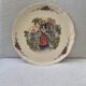 Large round serving dish earthenware Sarreguemines - OBERNAI - H. LOUX