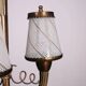 Brass and filigree glass ceiling light, Italian production from the 1940s.