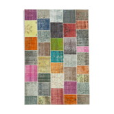 Tapis patchwork oriental 205 cm x 297 cm multicolore patchwork fait à la main