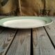 Oval Ceramics Plate Villeroy Boch Green Edge Mint and Gold