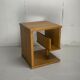 Dutch architectural blonde oak side table, 1980s