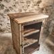 Rare armoire militaire industrielle française – Ministère de l’Air, 1956 – Rangement en métal avec plateau en chêne et étagères en bois