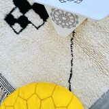 Moroccan rug, handmade Beni Ourain rug, 150/250cm