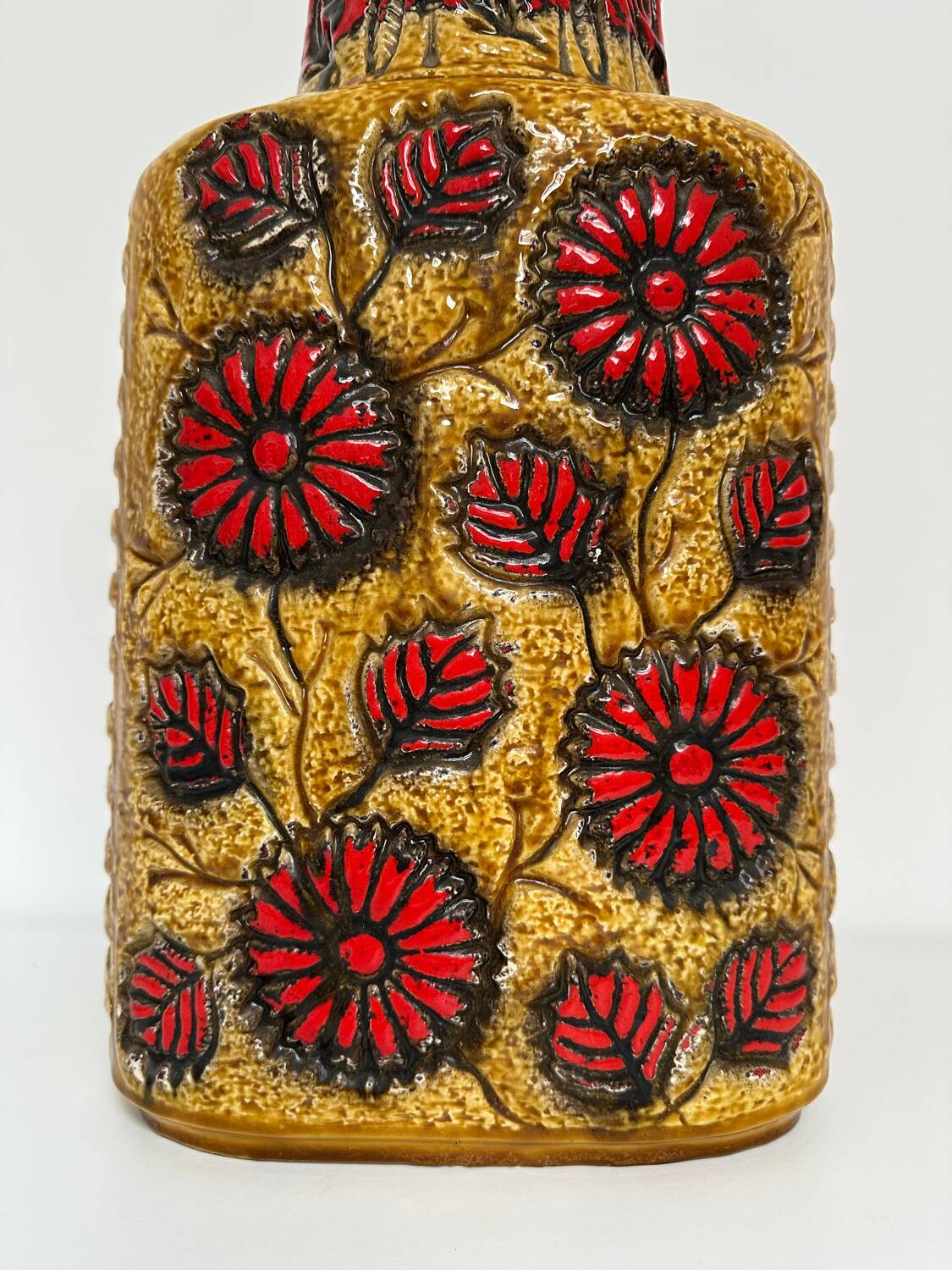 Large German ceramic vase 1970, vintage