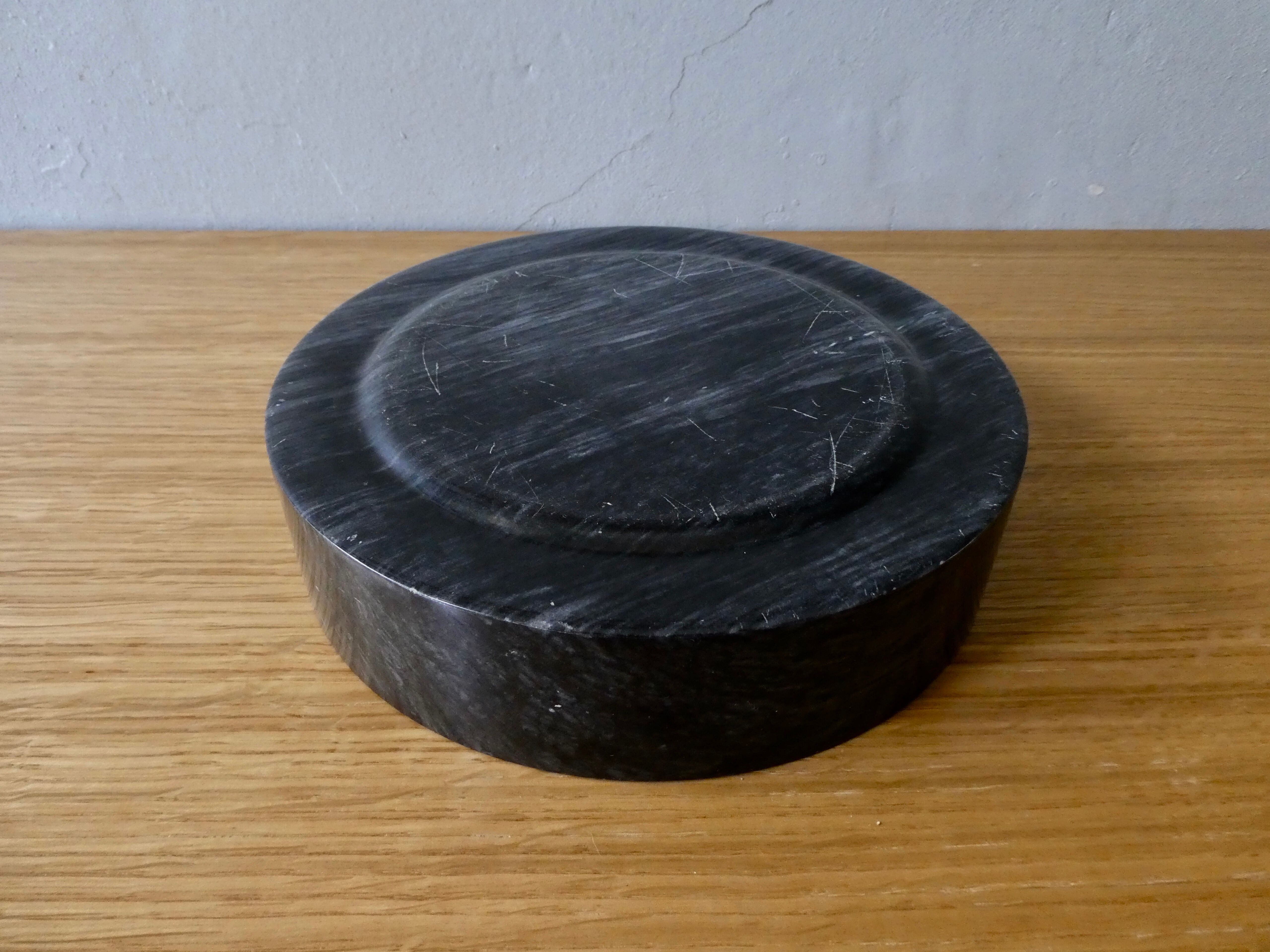 Dark grey marble ashtray