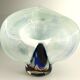 Vase, blown glass, inclusions, large neck, signed Jean Michel Gauthier 2005