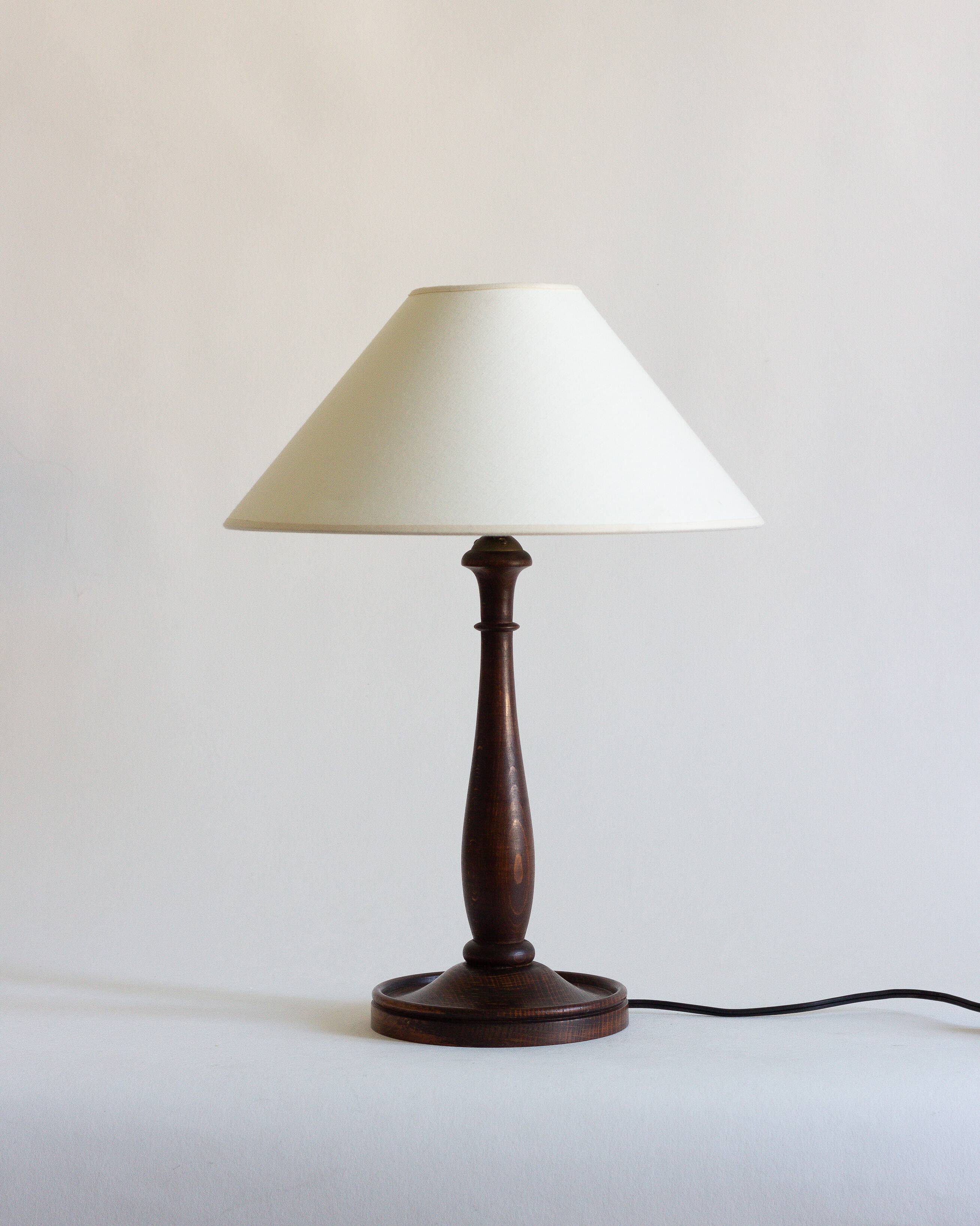 Wooden lamp base, 1930s/40s