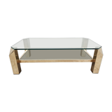 Vintage golden coffee table, 1970