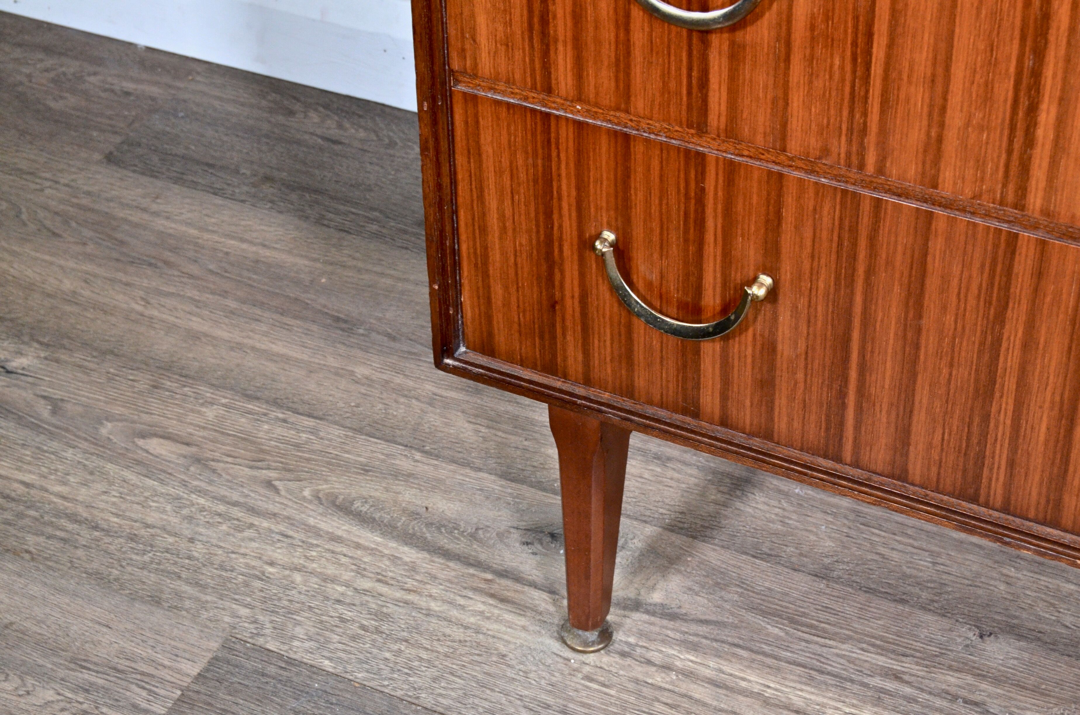 Midcentury Meredew walnut chest of drawers