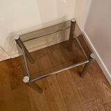 Table basse métal chromé