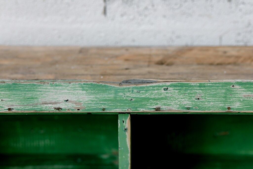 Workshop furniture – with green lockers