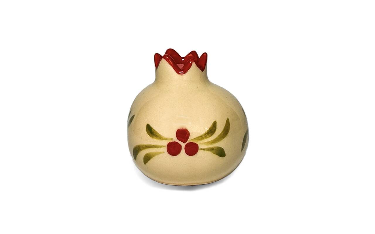 Mini vase en céramique beige d'Iznik Noël