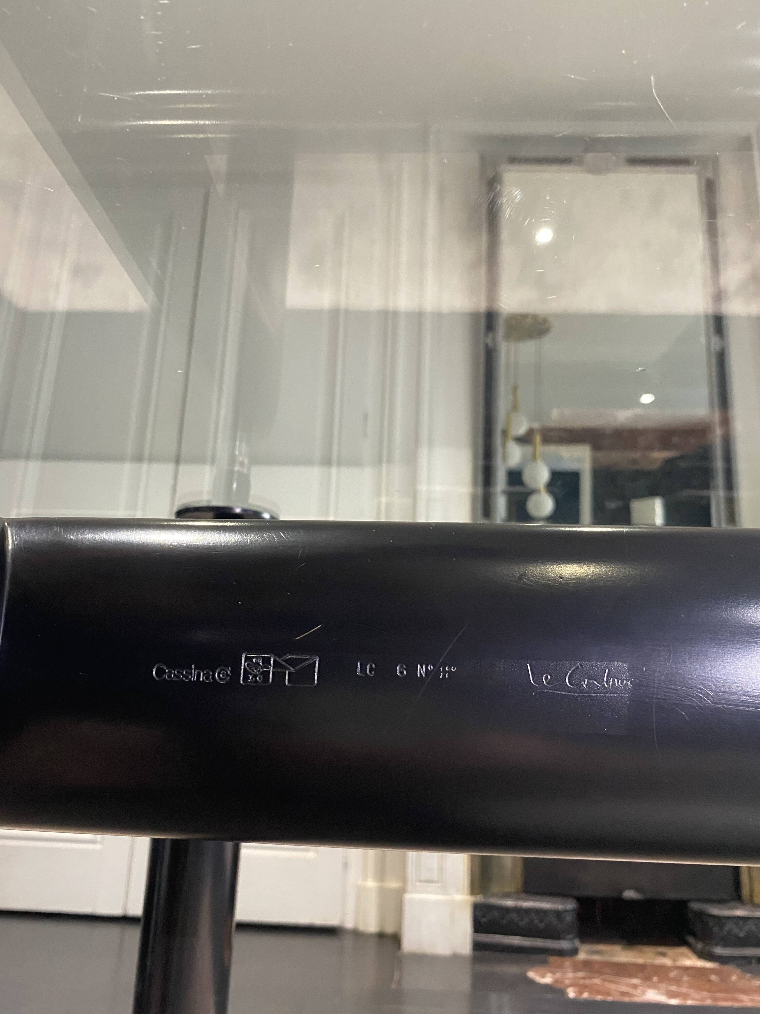 Le Corbusier LC6 table Cassina numbered