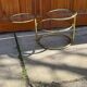 Vintage brass swivel coffee table in the style of Milo Baughman, 1970s