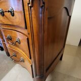 Louis XV style crossbow commode in solid walnut