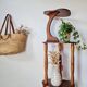 Antique wooden stand - antique wooden plant holder