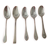 5 silver-plated hotel spoons