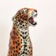 Handmade Italian ceramic leopard sculpture