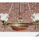 Large brass chandelier, Western Europe, mid 20th century.