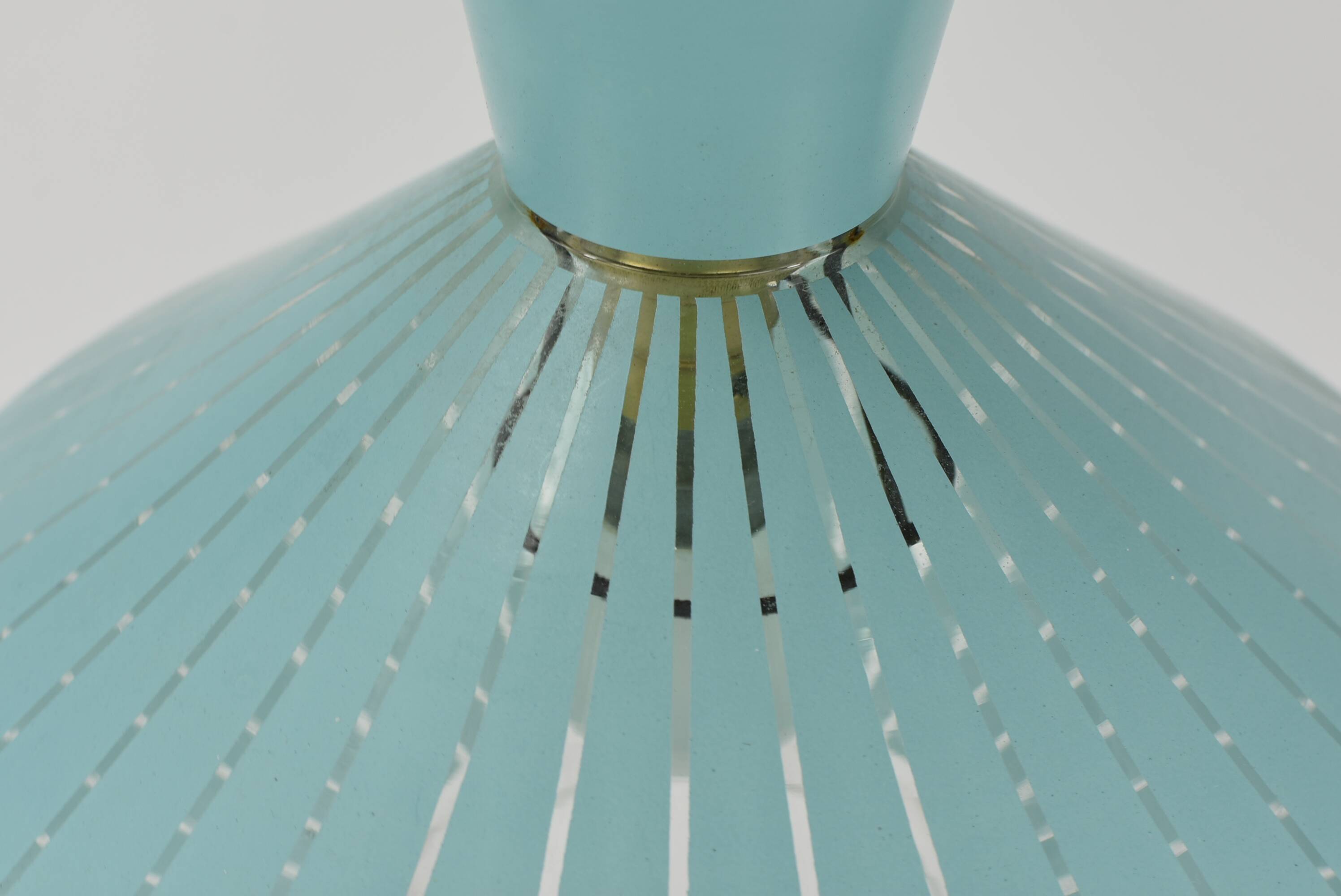 Diabolo-shaped glass chandelier