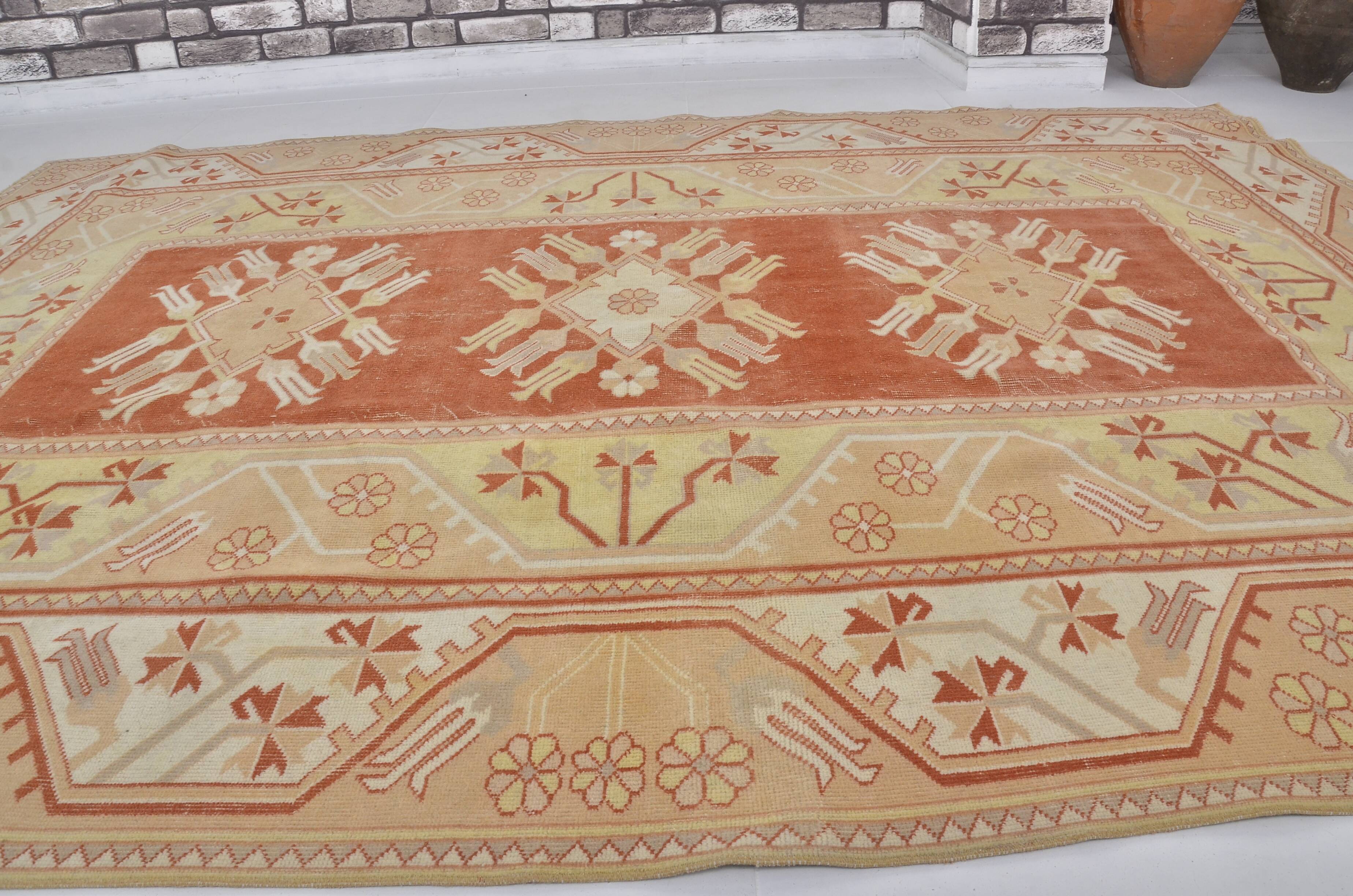 Vintage Handknotted Floral Hnadknotted Rug sku1835