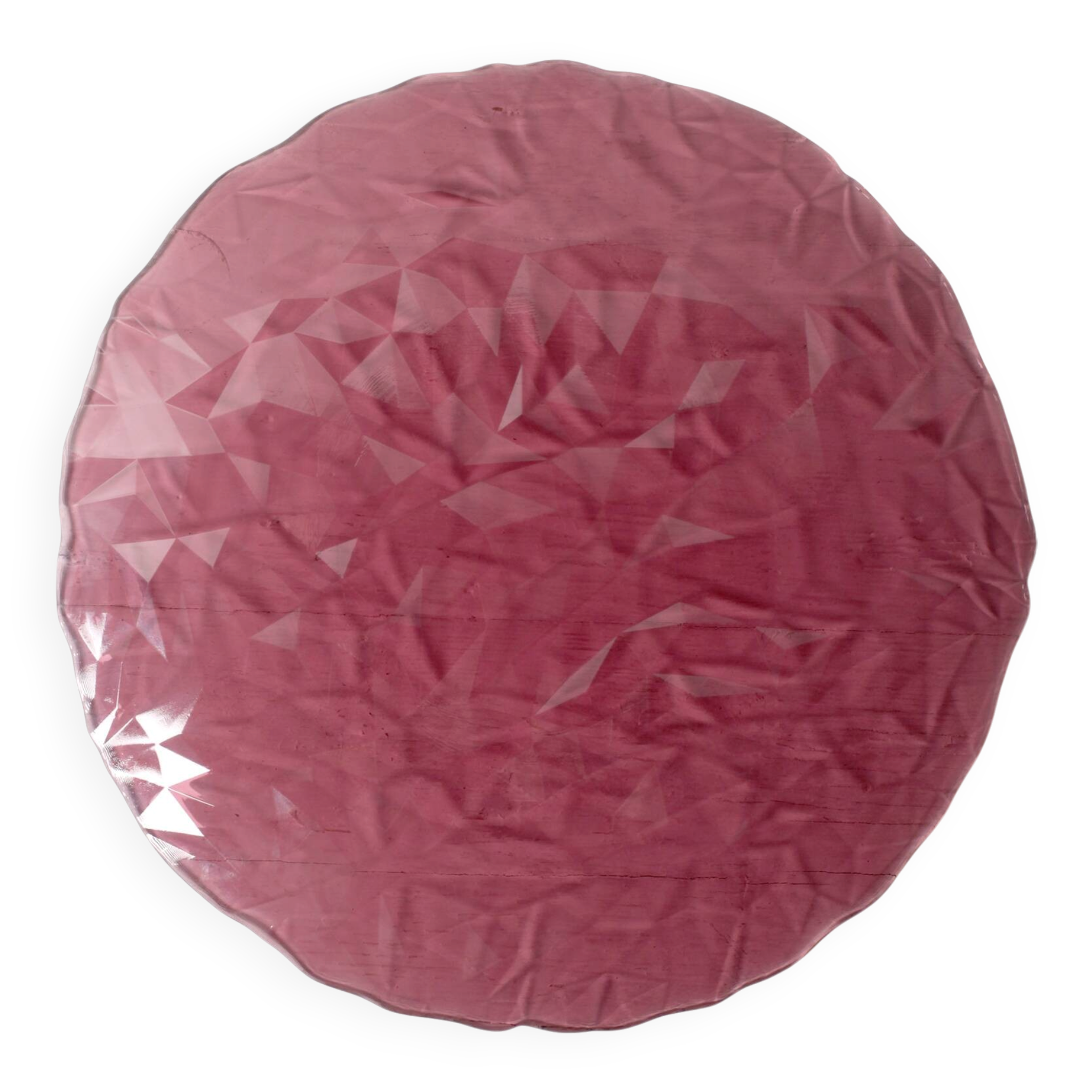 Vintage Bormioli Rocco Purple Glass Plate: Mid-Century Italian Decor