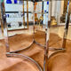 Round glass table, 1970