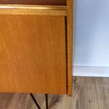 Scandinavian teak and metal bookcase