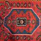 Vintage 1930s Persian Hamadan rug, geometric medallion, 105cm x 143cm (3'5" x 4'8") - 1C1276