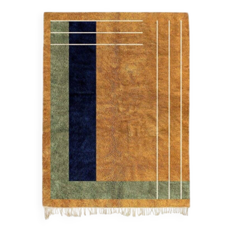 Traditional handmade pure wool rug, size 140 x 260 cm