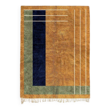 Tapis en laine pure fait main traditionnelle taille 140 x 260 cm